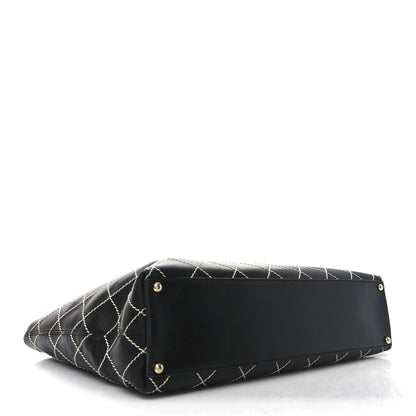 Chanel Calfskin Wild Stitch Large Tote Black 4 of 10