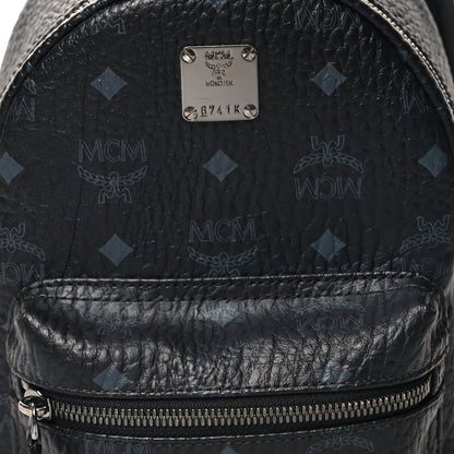MCM Visetos Side Stud Mini Stark Backpack Black 8 of 10