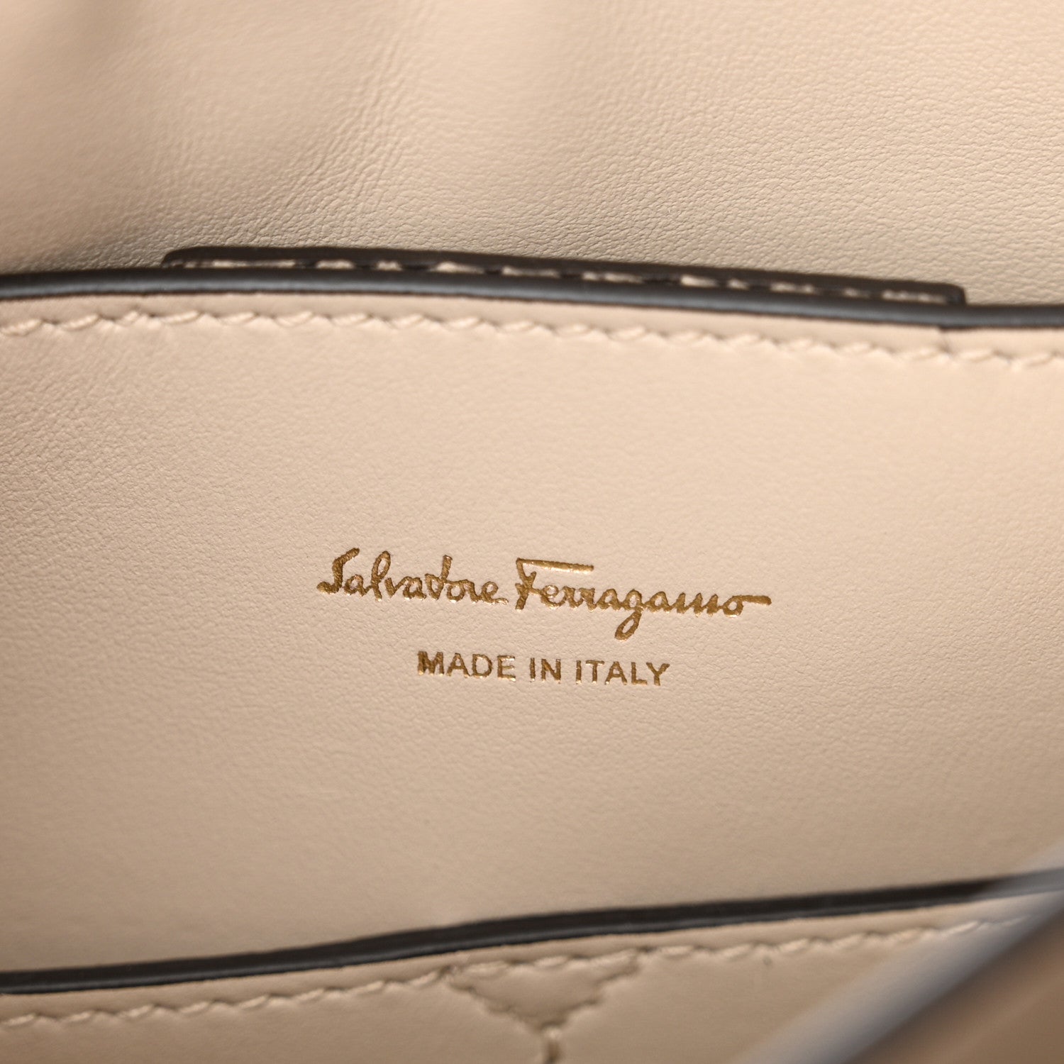 Salvatore Ferragamo Calfskin Small Margot Top Handle Satchel Beige 6 of 10