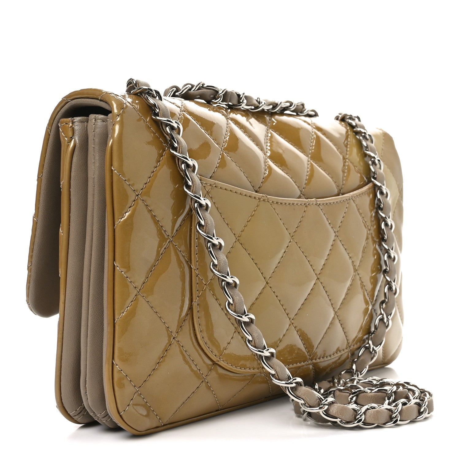 Chanel Patent Quilted 3 Jumbo Flap Light Brown 3 of 10