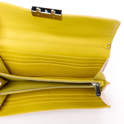 Christian Dior Grained Calfskin Cannage Miss Dior Promenade Chain Wallet Light Pink Yellow 5 of 10