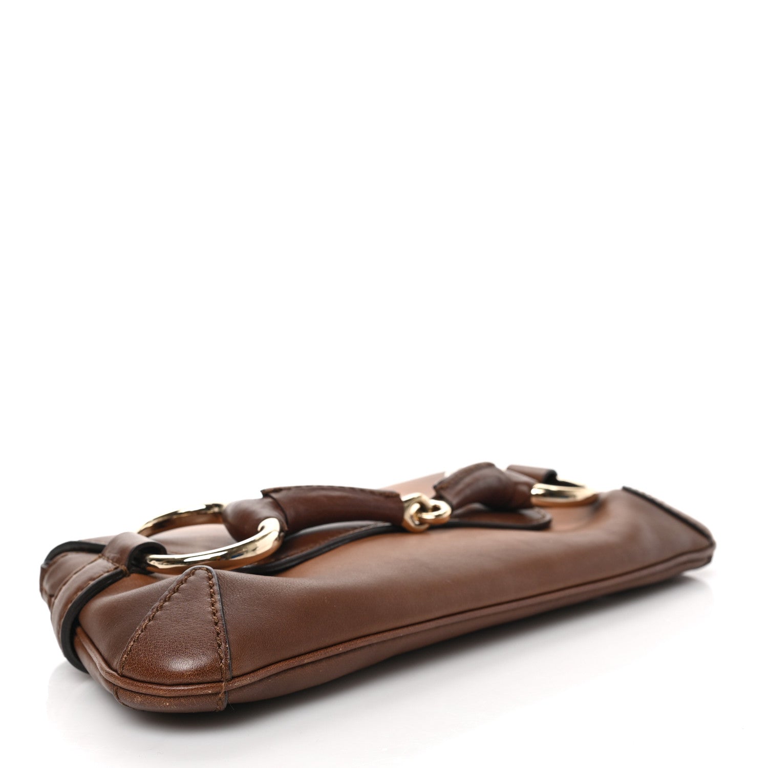 Gucci Leather Horsebit 1921 Clutch Bag Brown 3 of 9