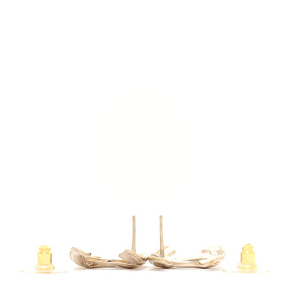 Chanel Metal CC Stud Earrings Gold 3 of 5