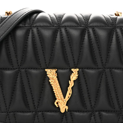 Versace Nappa Quilted Virtus Bag Black 8 of 14