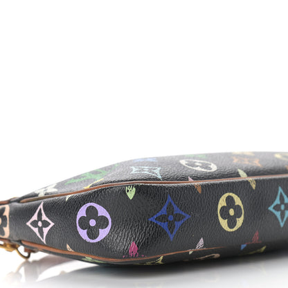 Louis Vuitton Monogram Multicolor Pochette Accessories Black 9 of 11
