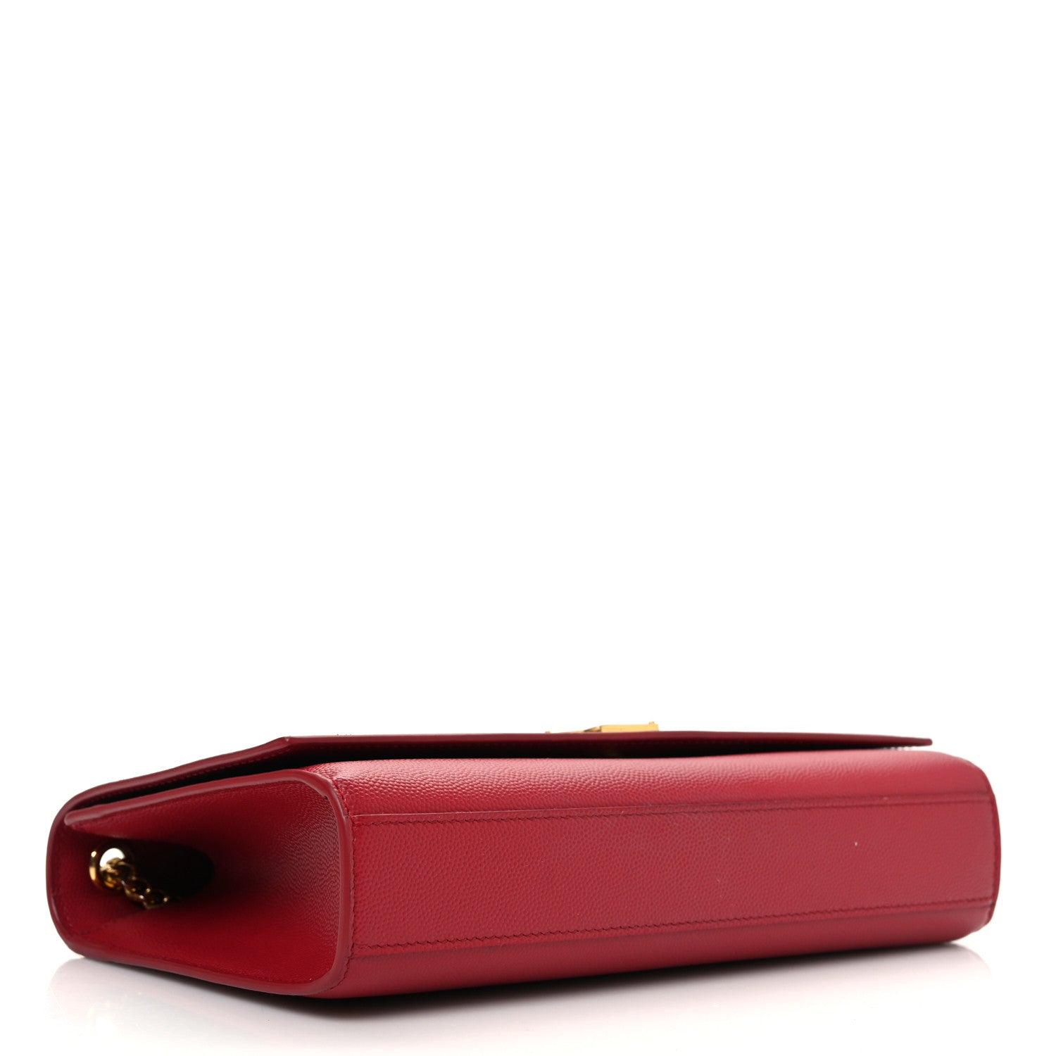 Saint Laurent Grain De Poudre Medium Monogram Kate Satchel Red 4 of 12