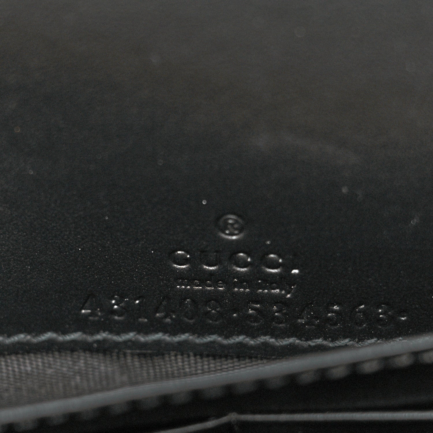 Gucci Guccissima Signature Bowy Chain Wallet Black 6 of 9