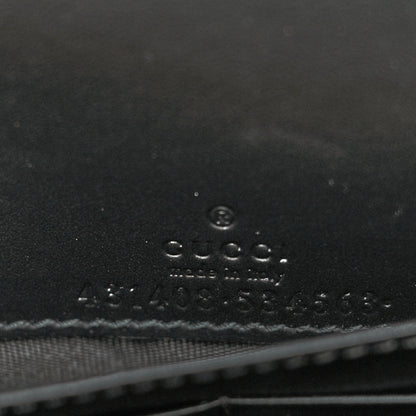 Gucci Guccissima Signature Bowy Chain Wallet Black 6 of 9