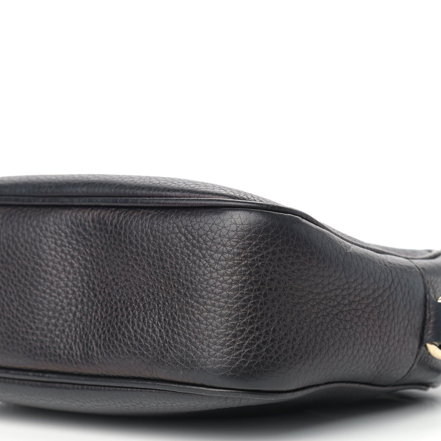 Pebbled Calfskin Small Soho Disco Bag Black