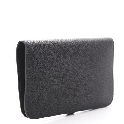 Hermes Togo Dogon Duo Wallet Black 2 of 10