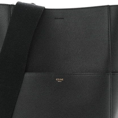 Celine Soft Grained Calfskin Sangle Bucket Bag Black 8 of 11