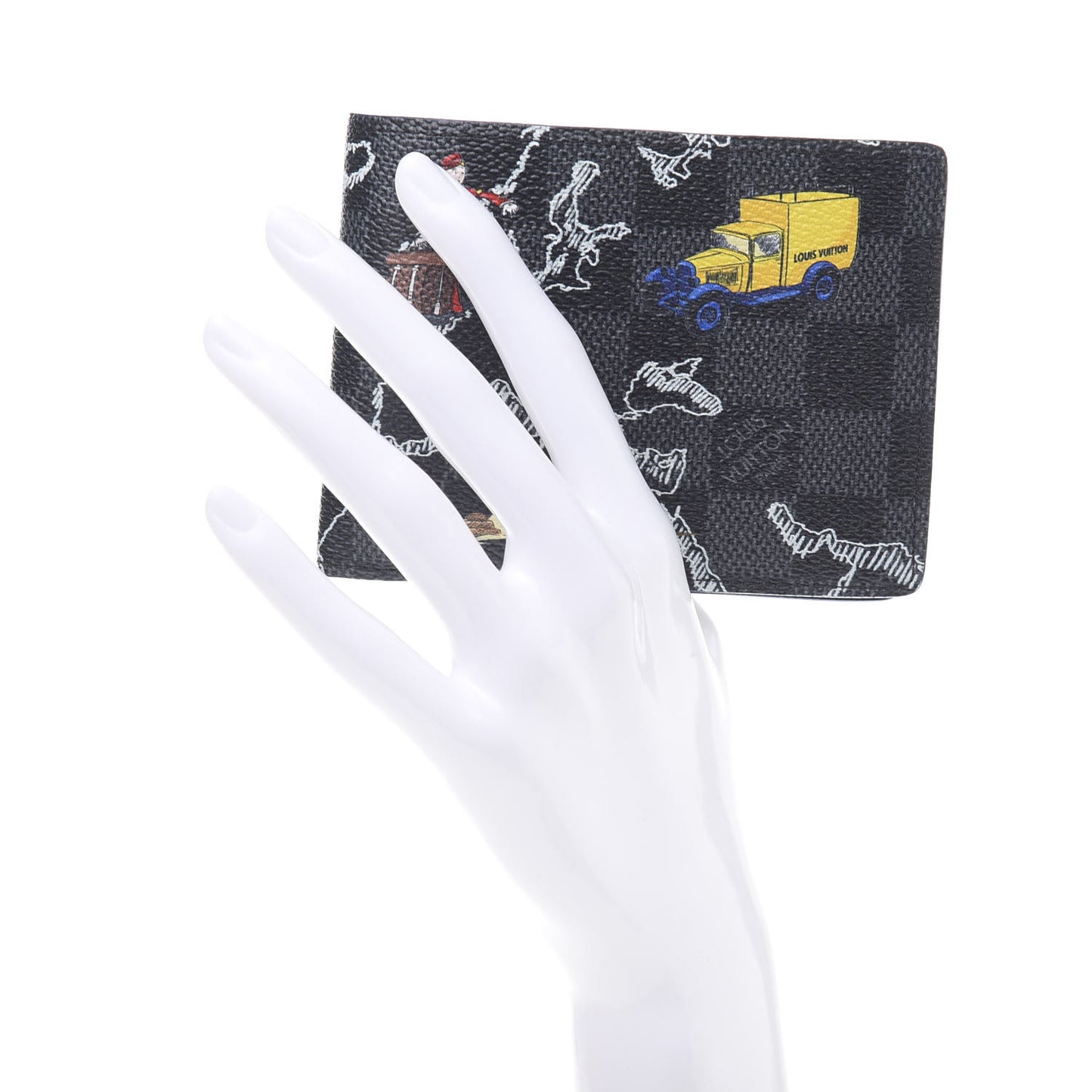 Damier Graphite World Map Slender Wallet