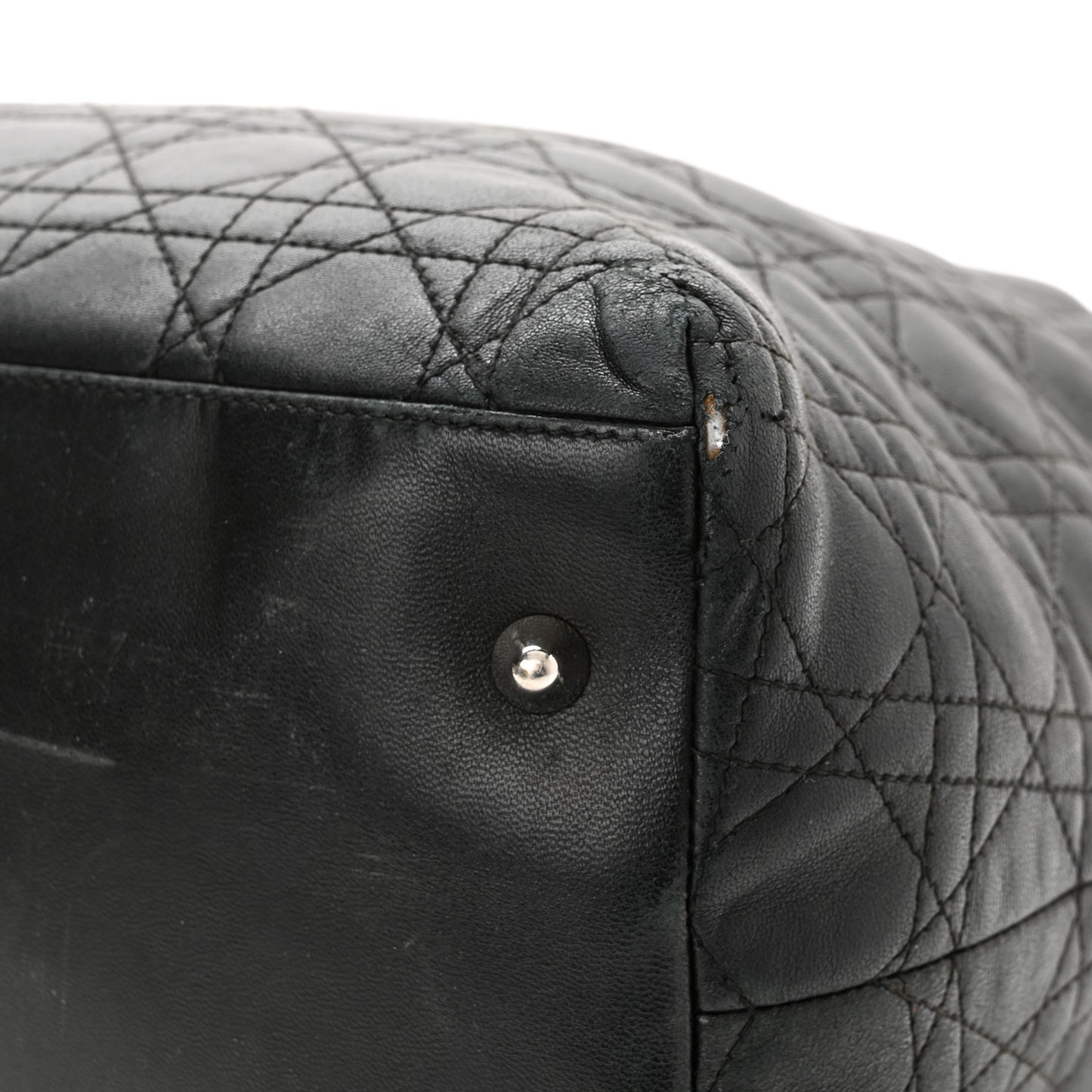 Lambskin Cannage Medium Soft Lady Dior Black