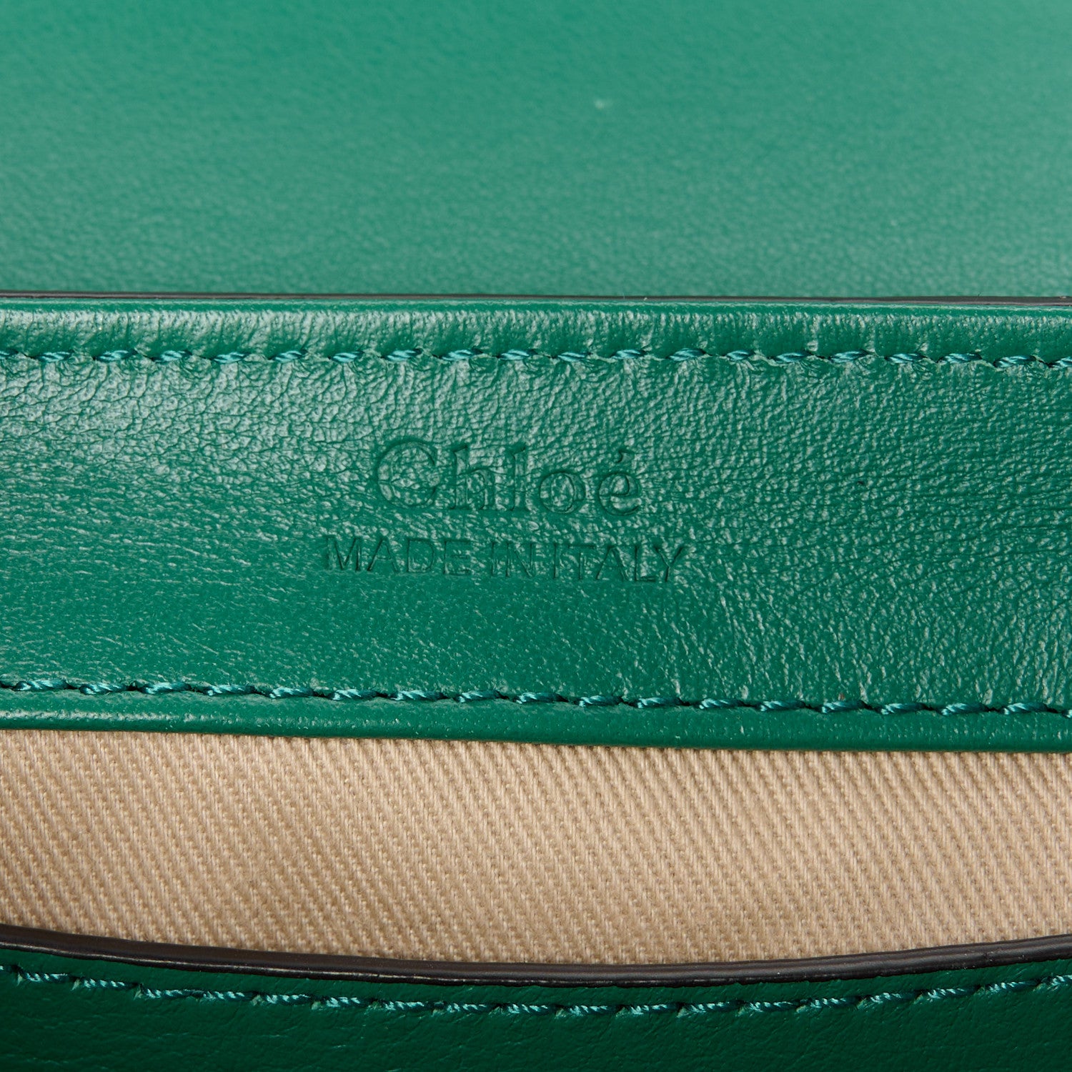 Chloe Calfskin Crocodile Embossed Mini C Double Carry Woodsy Green 6 of 11