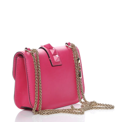 Valentino Garavani Vitello Small Glam Lock Rockstud Flap Pop Fuxia 3 of 8