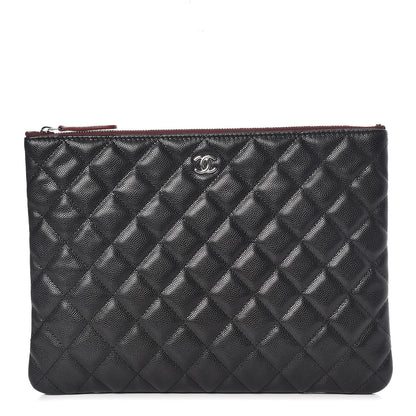 Chanel Caviar Quilted Medium Cosmetic Case Black 1 of 8