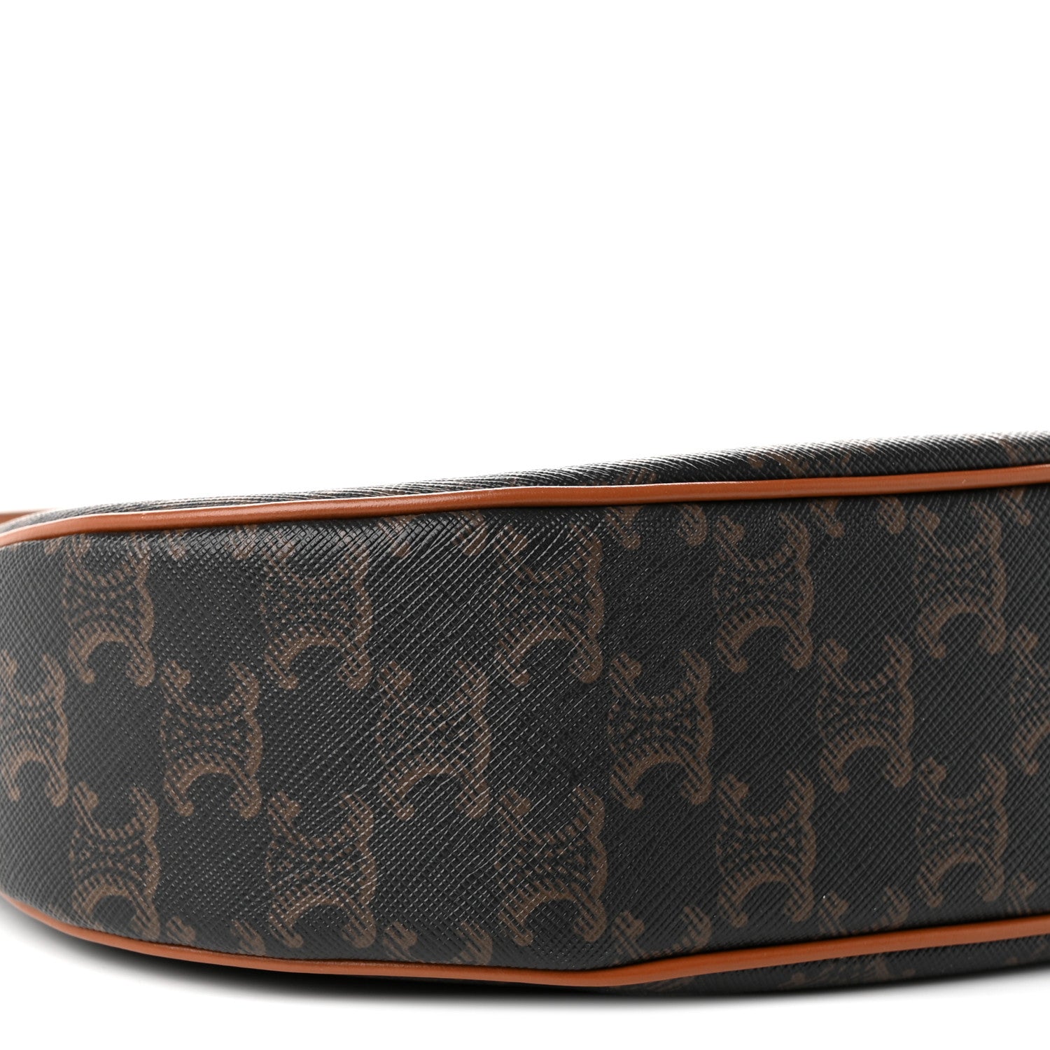 Celine Triomphe Canvas Calfskin Ava Shoulder Bag Tan 8 of 9