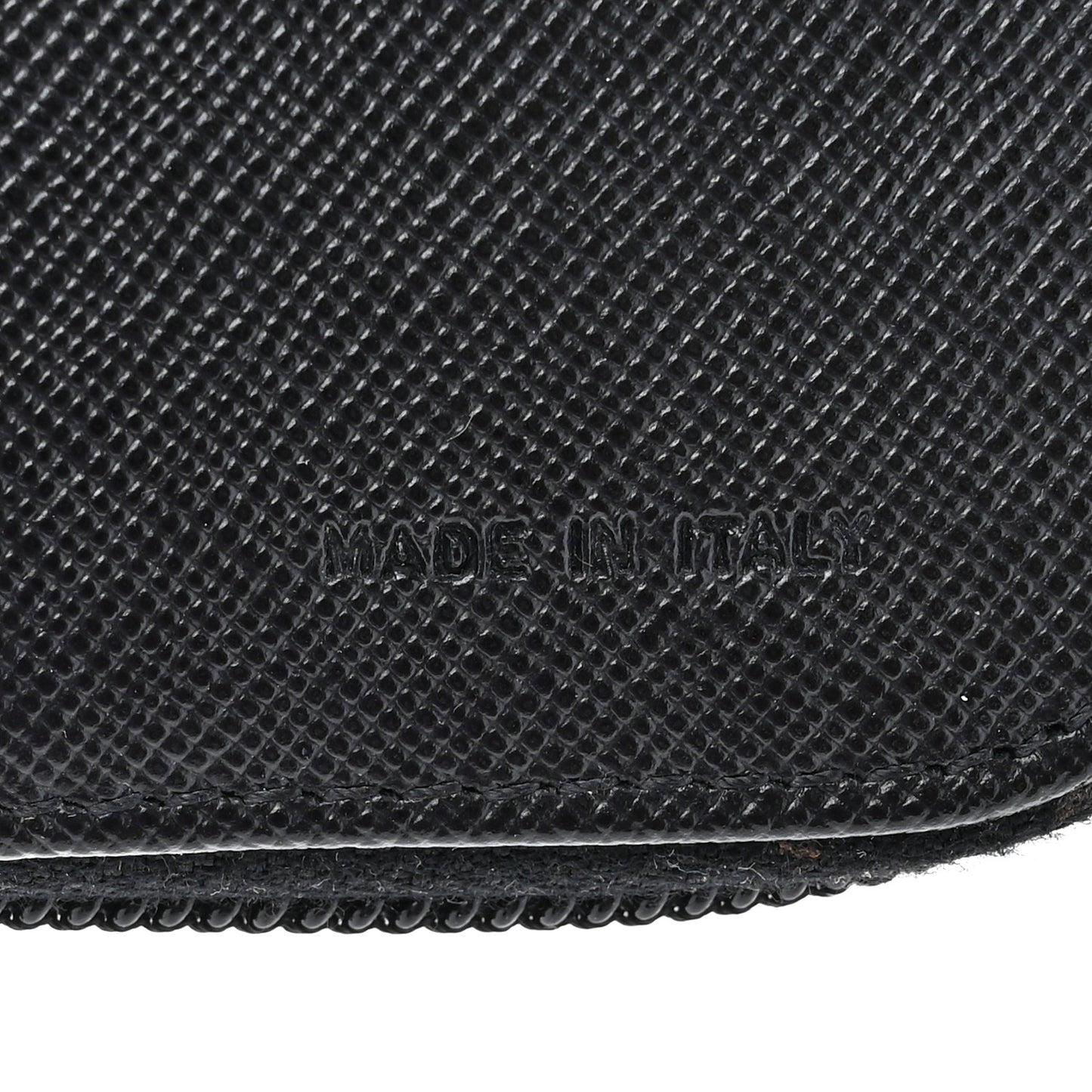 Tessuto Nylon Compact Zip Around Wallet Black