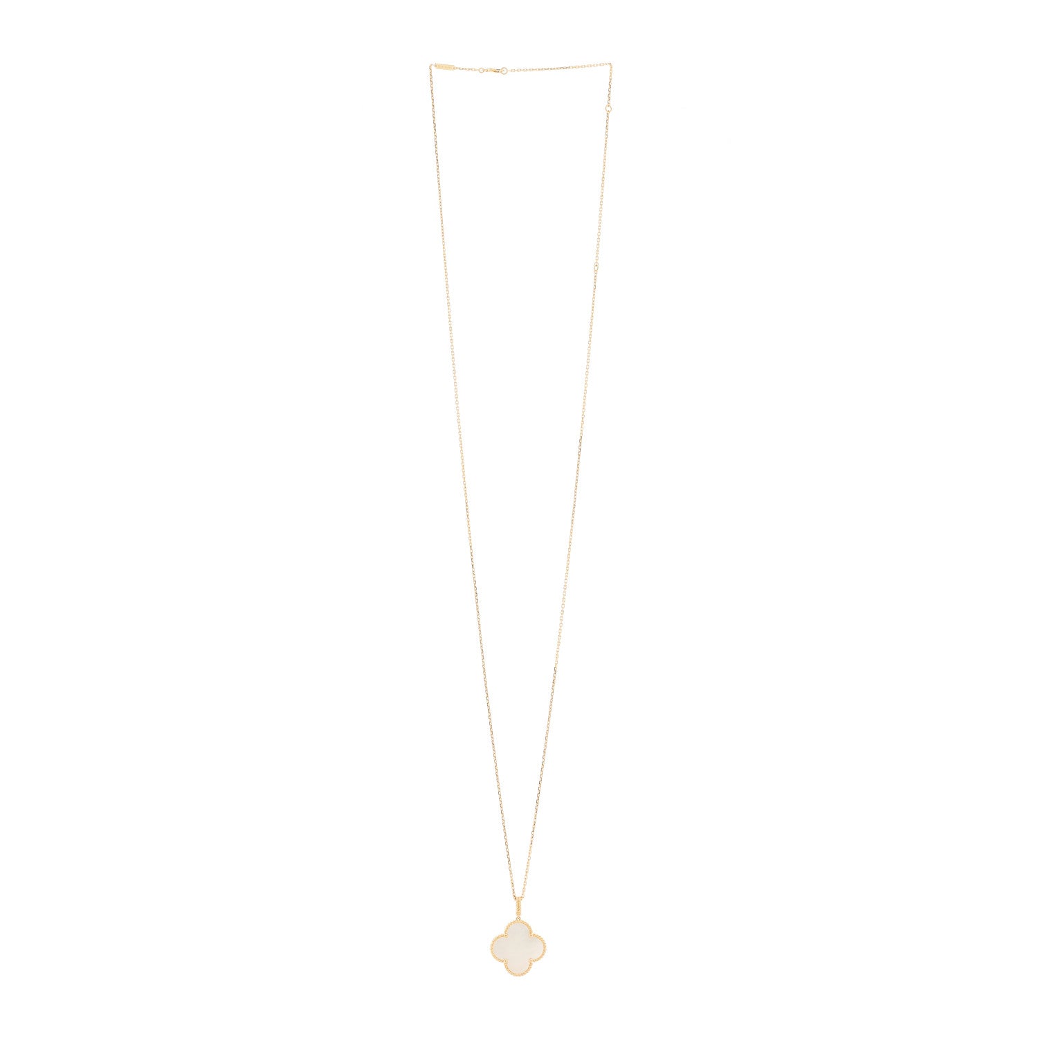 Van Cleef & Arpels 18K Yellow Gold Mother of Pearl Magic Alhambra Long Necklace 2 of 5