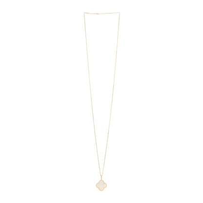 Van Cleef & Arpels 18K Yellow Gold Mother of Pearl Magic Alhambra Long Necklace 2 of 5