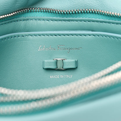 Salvatore Ferragamo Calfskin Small Viva Bow Shoulder Bag Tyrone Turquoise 8 of 11