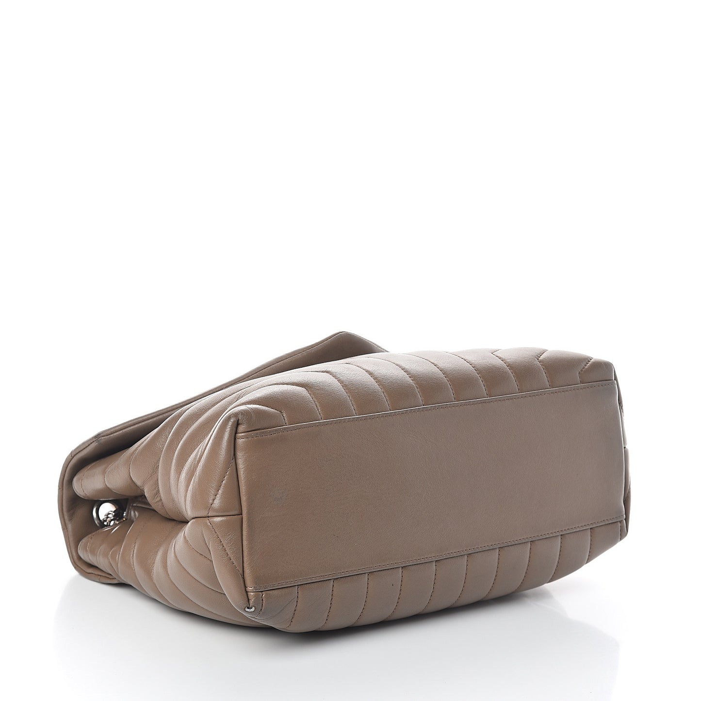 Calfskin Y Quilted Medium Loulou Monogram Chain Satchel Light Brown