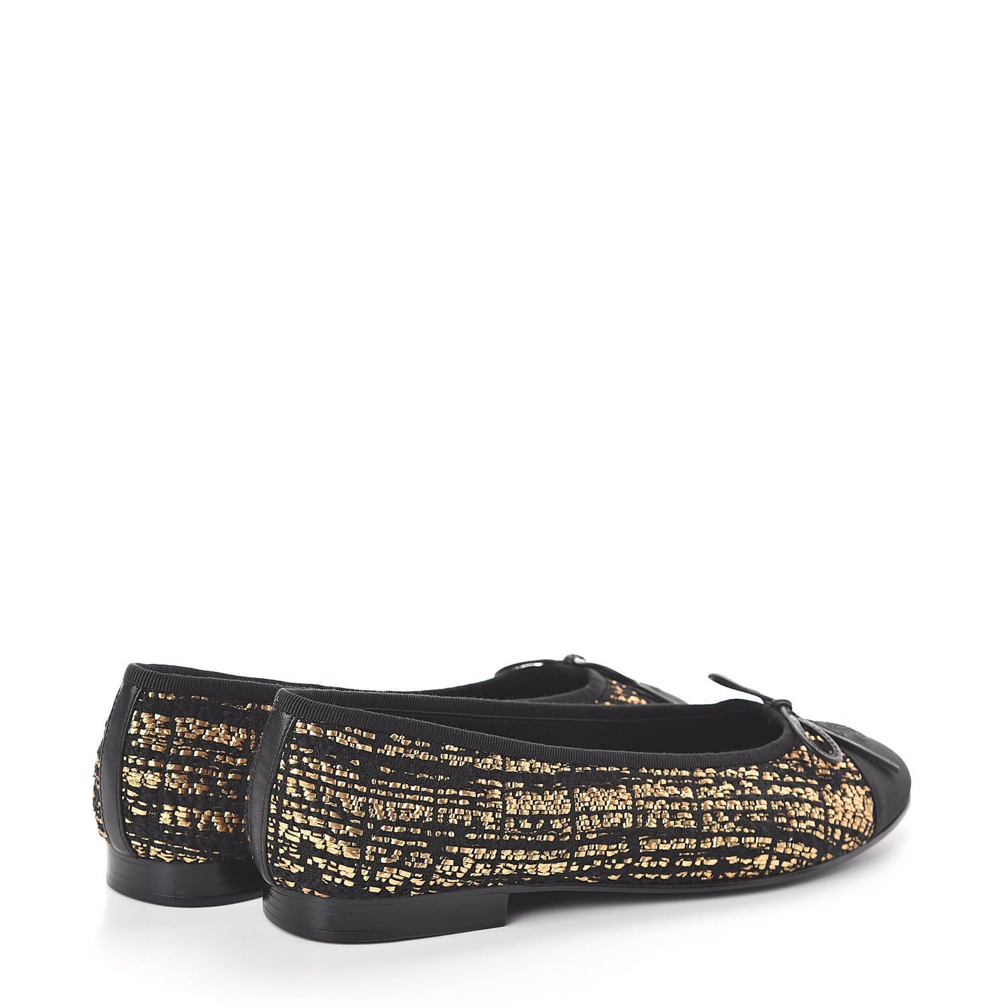 Tweed Flannel Cap Toe Ballerina Flats 39