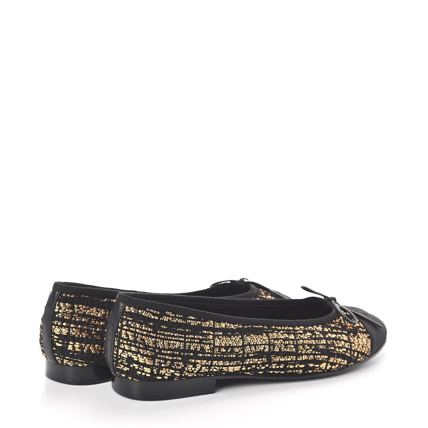 Chanel Tweed Flannel Cap Toe Ballerina Flats 39 4 of 7