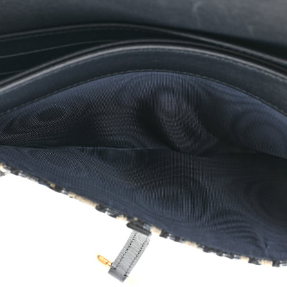 Christian Dior Oblique Saddle Chain Wallet Blue 5 of 12