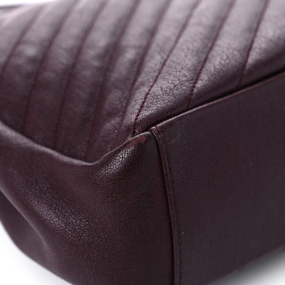 Saint Laurent Sheepskin Matelasse Chevron Large Monogram Satchel Amaranto 11 of 24