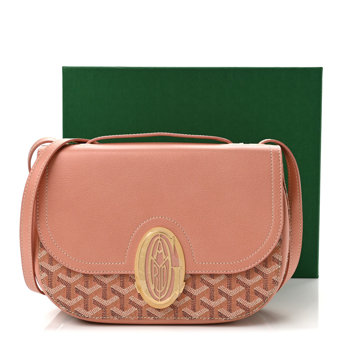 Goyard Iridescent Goyardine 233 PM Shoulder Bag Pearly Coral 11 of 11