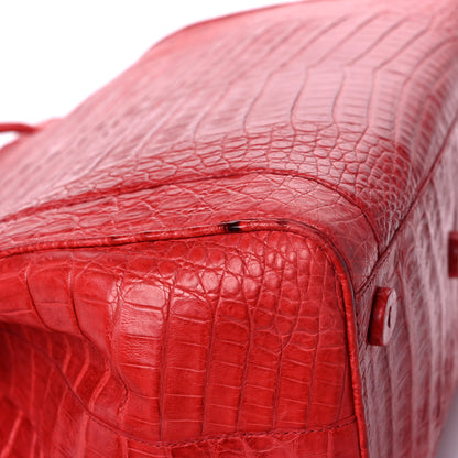 Nancy Gonzalez Crocodile Tote Red 13 of 13