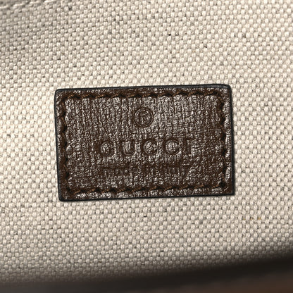 Gucci GG Supreme Monogram Azalea Calfskin Web Medium Horsebit 1955 Shoulder Bag Beige Ebony Brown Sugar 6 of 10
