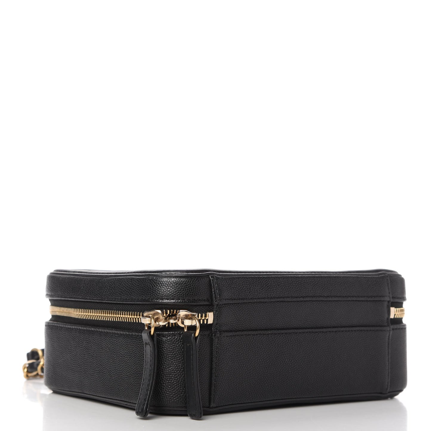 Caviar Quilted Medium CC Filigree Vanity Case Black