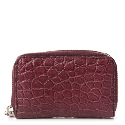 Gucci Crocodile Zip Around Card Case Cherry Gloss 1 of 7