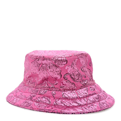 Gucci Canvas Lame GG Monogram Reversible Bucket Hat Fuxia Pink 6 of 13