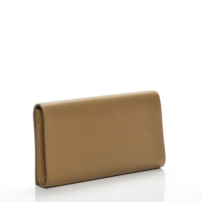 Saint Laurent Calfskin Large Belle De Jour Clutch Beige 2 of 9