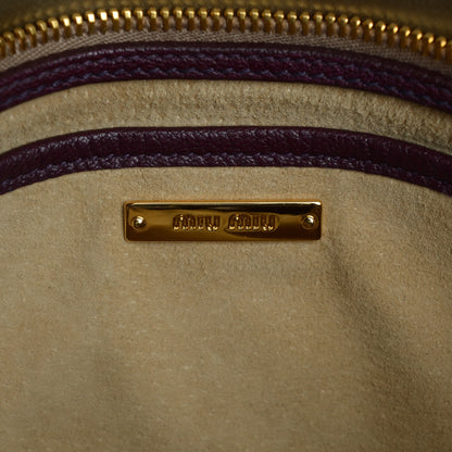 Miu Miu Goatskin Madras Tote Ribes 7 of 9