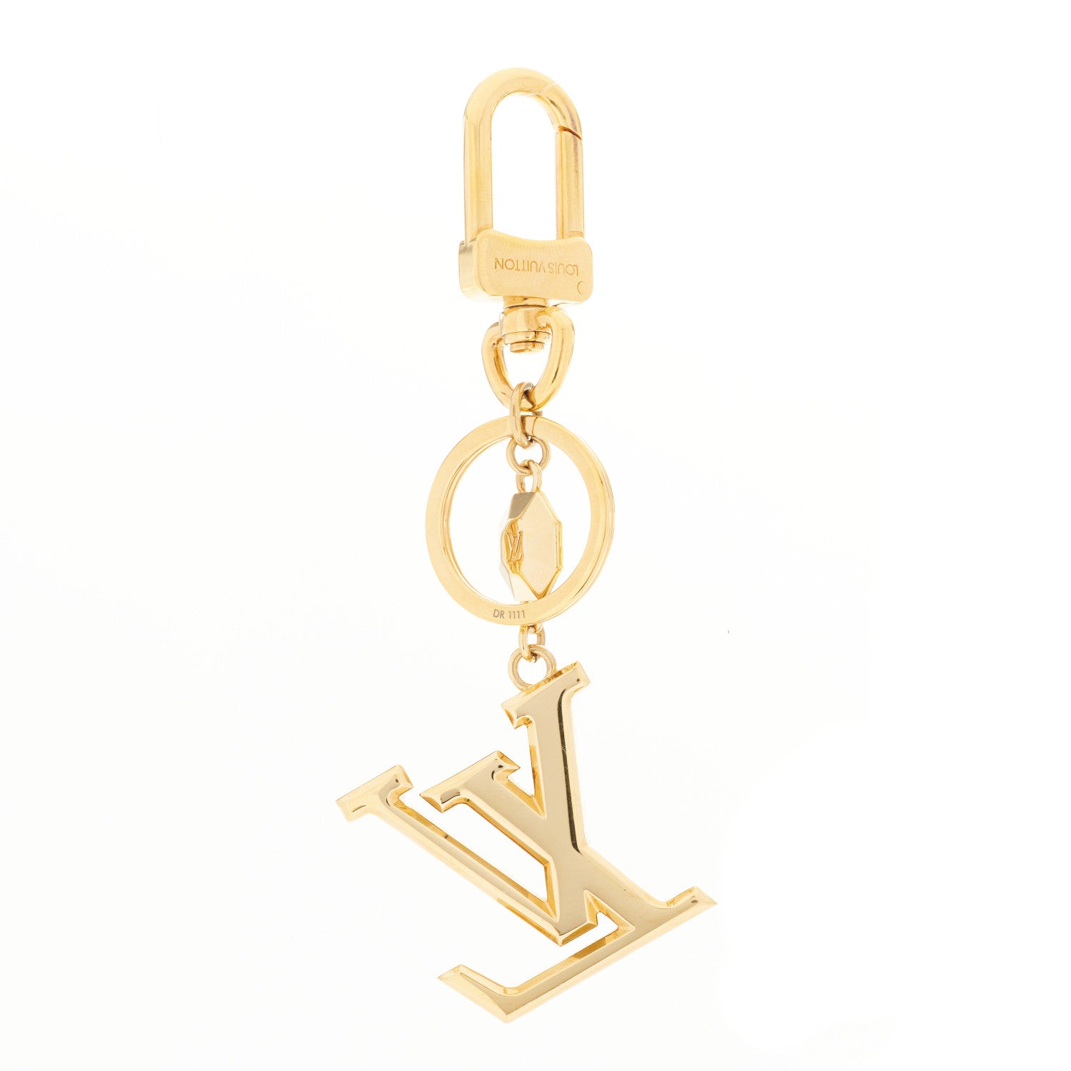 Louis Vuitton LV Facettes Bag Charm Key Holder Gold 4 of 4