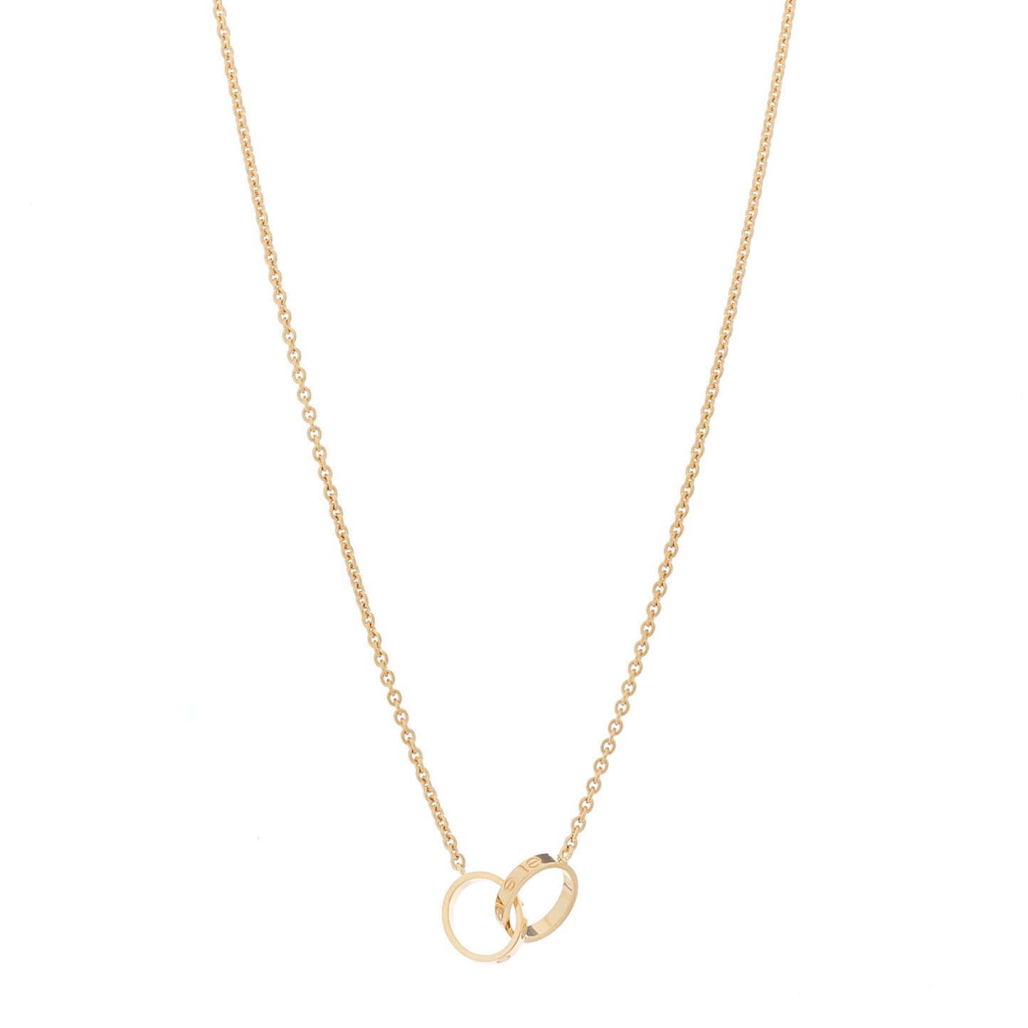 18K Yellow Gold Interlocking LOVE Necklace