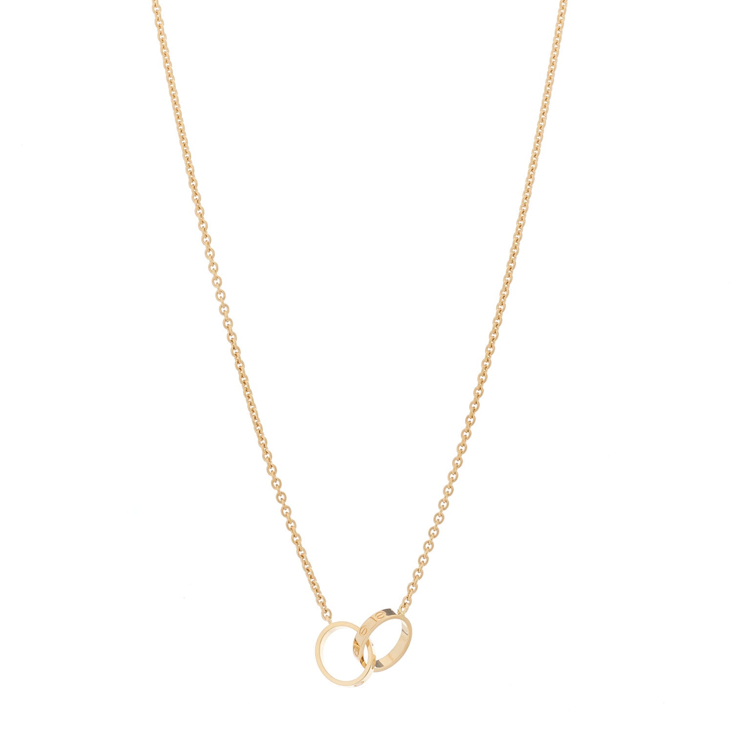 Cartier 18K Yellow Gold Interlocking LOVE Necklace 1 of 4
