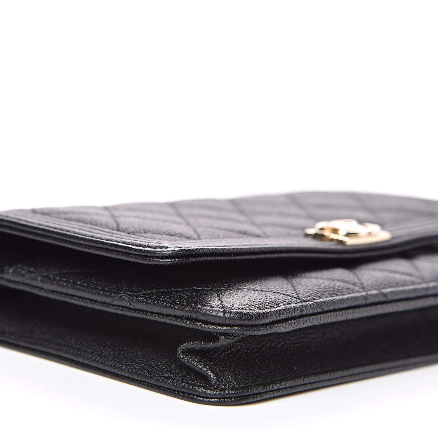 Chanel Caviar Quilted Boy Wallet On Chain WOC Black 9 of 12