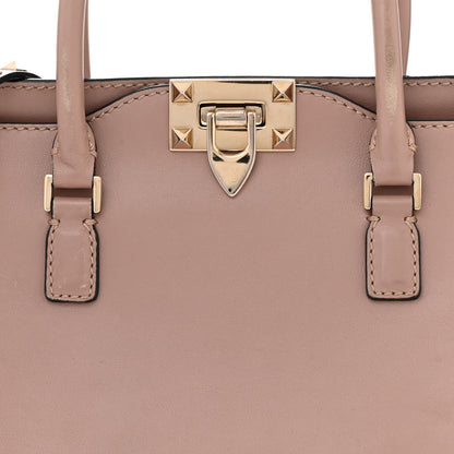 Valentino Garavani Vitello Small Rockstud Double Handle Tote Poudre 7 of 10