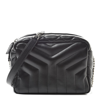 Saint Laurent Calfskin Y Quilted Monogram Small Loulou Bowling Bag Black 1 of 11