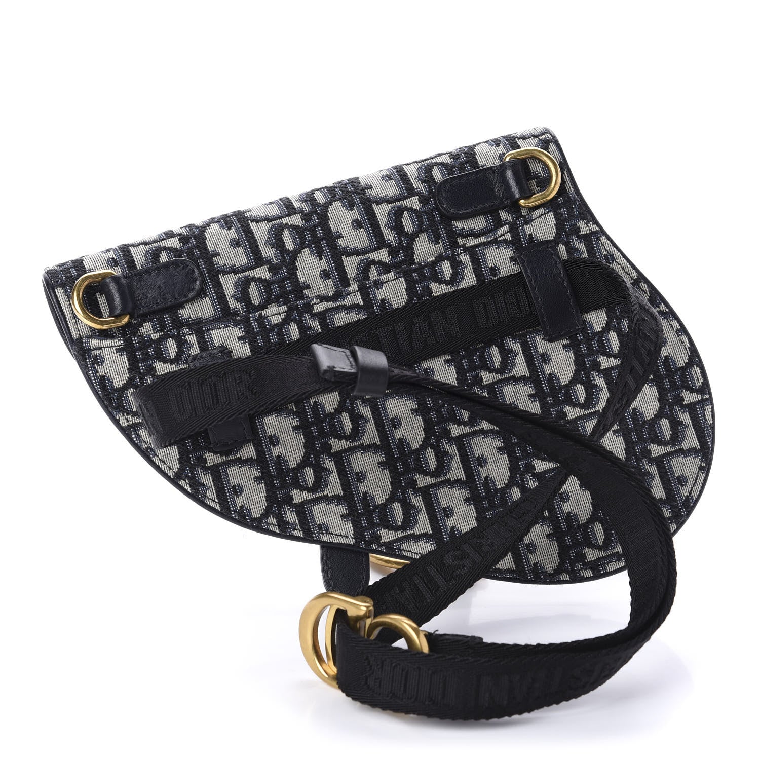Christian Dior Oblique Saddle Belt Bag Blue 3 of 12