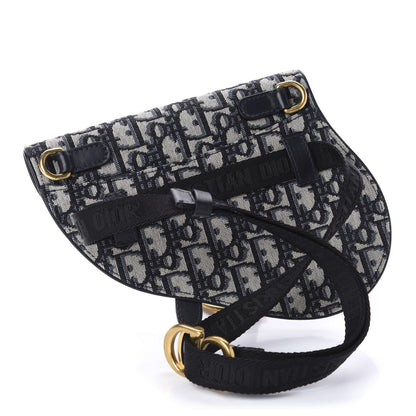 Christian Dior Oblique Saddle Belt Bag Blue 3 of 12