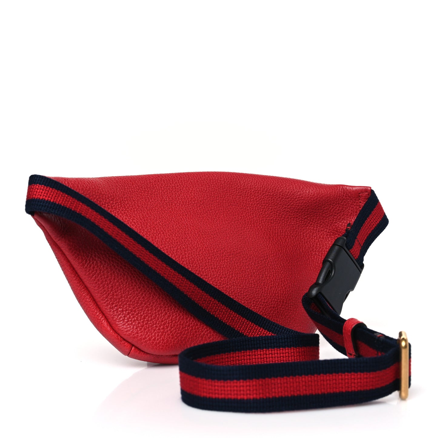 Grained Calfskin Small Logo Belt Bag Hibiscus Red