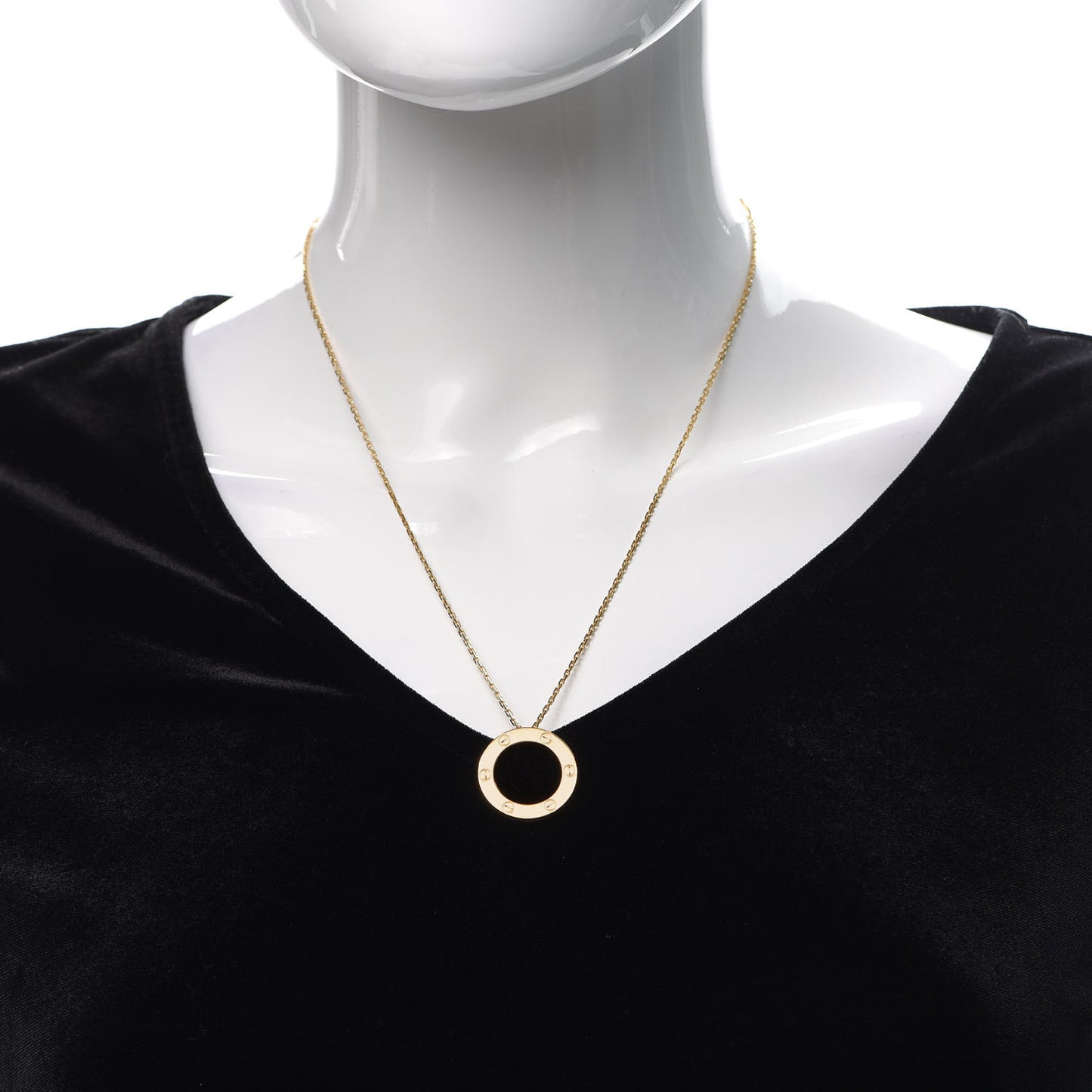 18K Yellow Gold LOVE Pendant Necklace