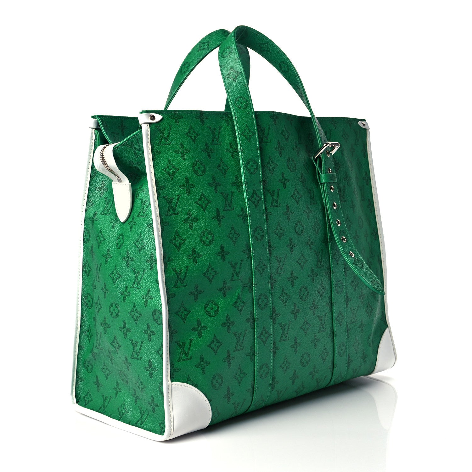 Louis Vuitton Vintage Monogram Everyday LV Cabas Zippe GM Green 2 of 8