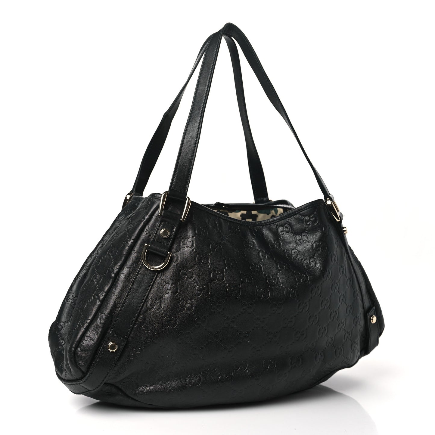Guccissima Medium Abbey Shoulder Bag Black